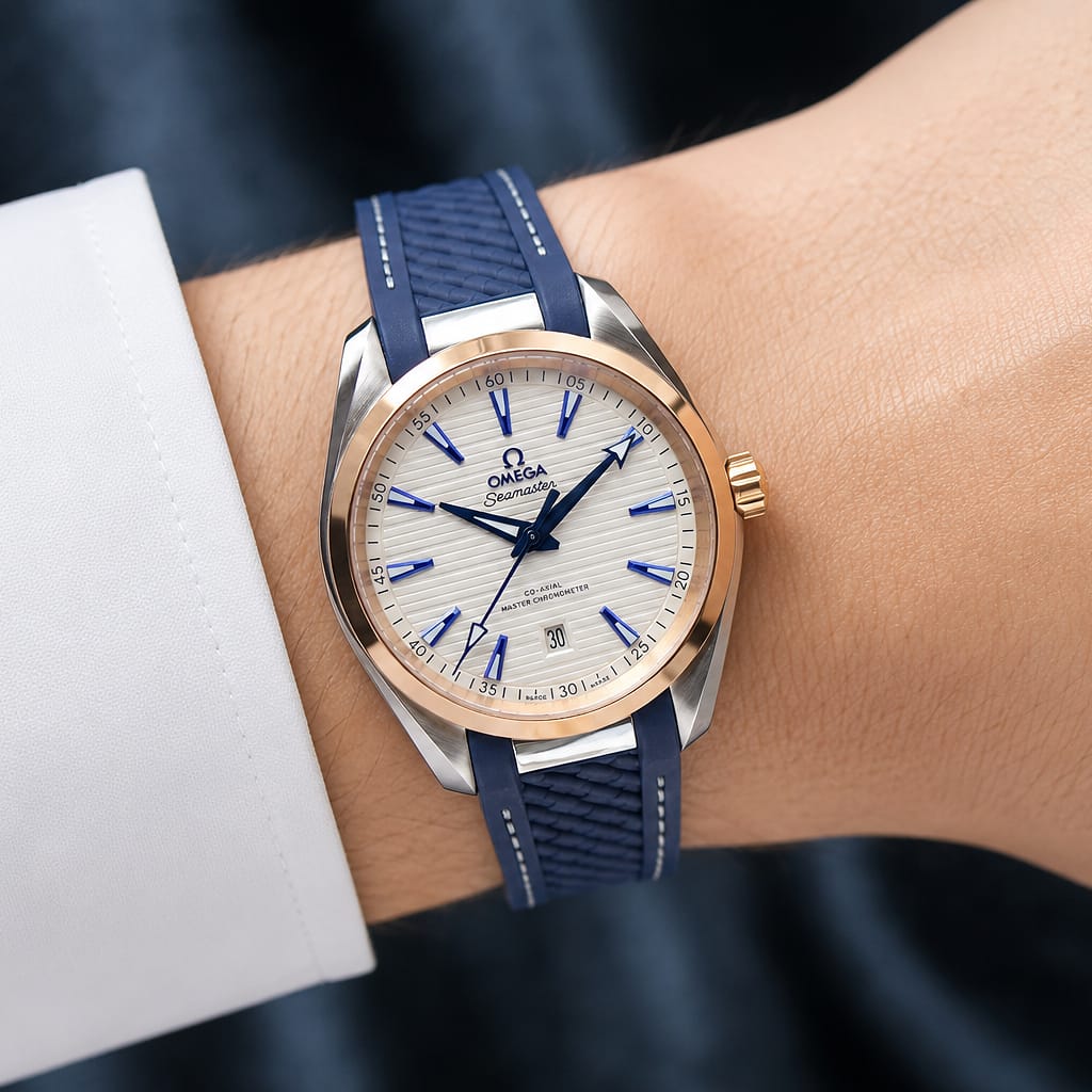 Omega Seamaster Aqua Terra 150M Co-Axial Master Chronometer (Silver / Blue / Sedna Gold / Steel)
