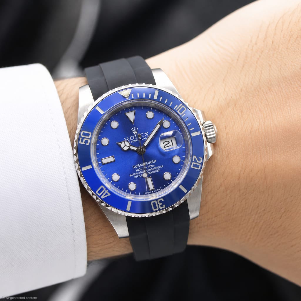 Rolex Submariner Date Blue Bezel (Blue / Steel / Black Rubber)