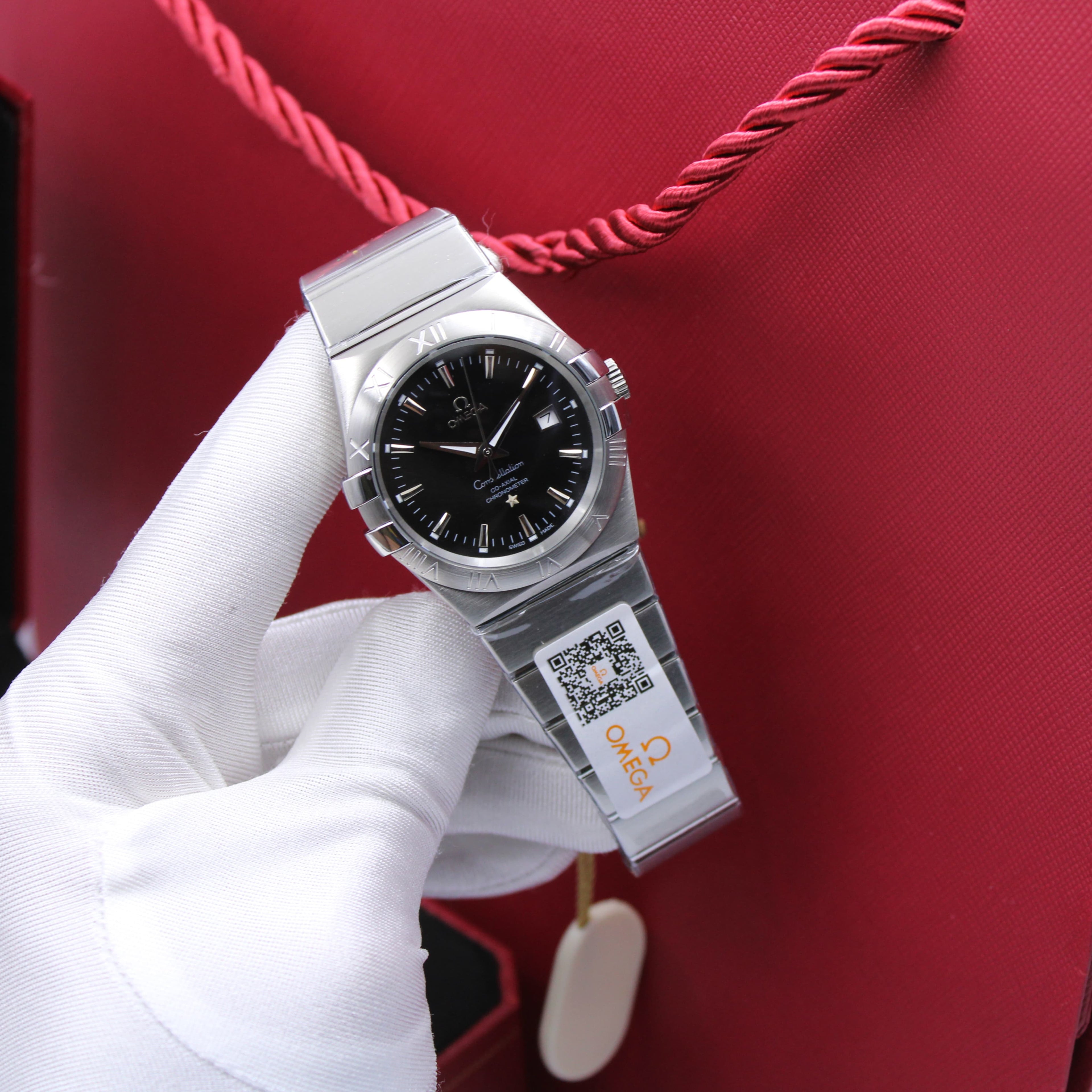 Omega Constellation Co-Axial Chronometer (Black / Steel)