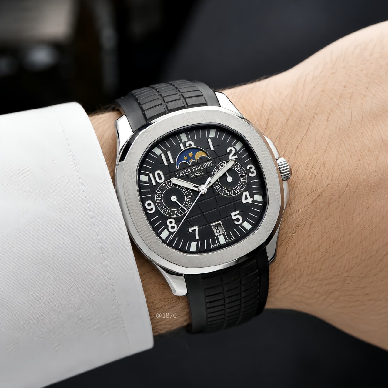 Patek Philippe Aquanaut Annual Calendar (Black / Steel)