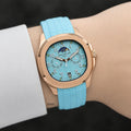 Patek Philippe Aquanaut Annual Calendar (Light Blue / Rose Gold)