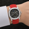 Patek Philippe Aquanaut Annual Calendar (Black / Red / Steel)